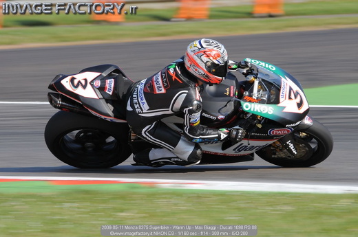 2008-05-11 Monza 0375 Superbike - Warm Up - Max Biaggi - Ducati 1098 RS 08